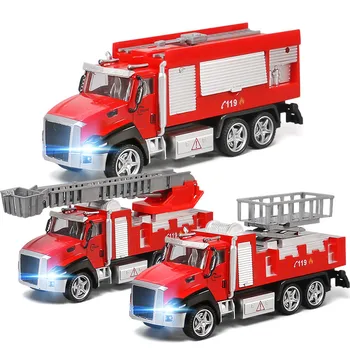 Zlitine Gradbeništvo Vozila Inženiring Avtomobilski Rezervoar Za Vodo Požarne Lestve Tovornjak Potegnite Nazaj, Avto Otrok Otrok Igrača