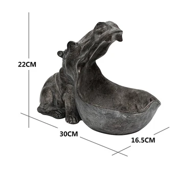 22 cm Smolo Hippo Figurice Keychain Namizno Dekoracijo Doma Dodatki Verandi Daljinski upravljalnik za Shranjevanje Živalskih Ornament Darilo