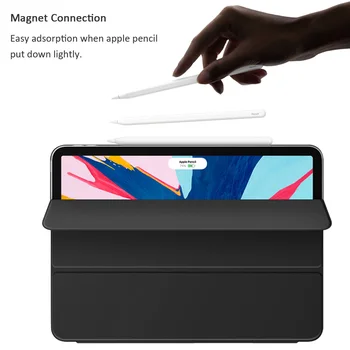 Novo ohišje za Obraz ID 11 za 12,9 palčni iPad Pro 2018 , Magnetni Ultra Slim Pametne Folio Stojalo Pokrov Primeru Podpore, Priložite Polnjenje