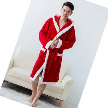 Božič kopalni plašč nekaj hooded flanela haljo rdečih plišastih in plašče za moške pižame pozimi nachtmode toplo salon set home kopalni plašč