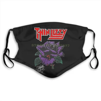 Thin Lizzy Black Rose Stiski Slog Phil Lynott Uradni Stroj Diy Kul Maske