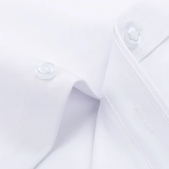 Moške Poletne Kratek Rokav Stretch Obleko Srajce Žep-manj Design Standard-fit Formalnih Poslovnih Gubam Odporne Basic Majica