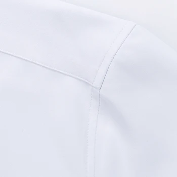 Moške Poletne Kratek Rokav Stretch Obleko Srajce Žep-manj Design Standard-fit Formalnih Poslovnih Gubam Odporne Basic Majica