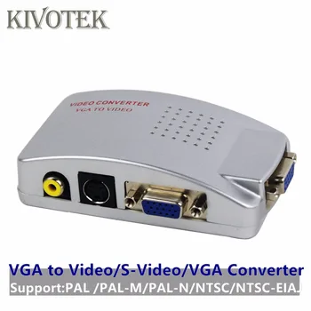 PC VGA CVBS/RCA/Video/S-Video Adapter Pretvornik Ženski Konektor za Napajanje USB Za Prenosni računalnik TV AV Video preklopnik Brezplačna Dostava
