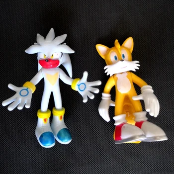 VROČE 6 kos/set 12 cm Sonic Svetu Avanturo Sonic Werehog Repi PVC figuric Shadow Pevec Anime Figurice Stranka Darilo