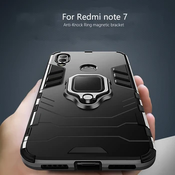 KEYSION Obroč Imetnik Primeru Telefon za Xiaomi Redmi Opomba 7 Pro 6 5 luksuznih Anti-knock Odbijača Magnetni nazaj kritje za Xiaomi Mi 9 SE