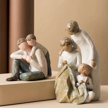 Materinski Dan, Rojstni dan Nordijske Doma Dekoracijo Ljudi Model Dnevna Soba Pribor Družino Figurice Obrti Božič Poročno Darilo