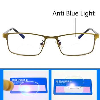 Bifocal Photochromic Obravnavi Očala Za Moške Presbyopia Povečevalno Anti Blue Ray Bralci Bifocus Očala