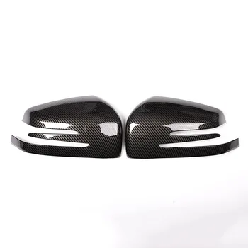 2pcs Ogljikovih Vlaken Avto ABS Strani Rearview Mirror Skp Zajema Trim Za Mercedes benz ML GL 2013-2016 GLE GLS Razred-2017