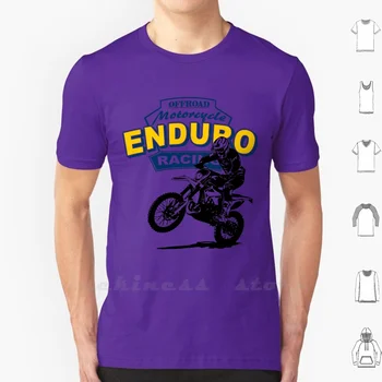 Enduro - Offroad T Shirt 6Xl Bombaž Velika Velikost Enduro Offroad Dirke Motociklističnega Motorsport Dirka Racer motorno kolo Kolo Biker Gasgas