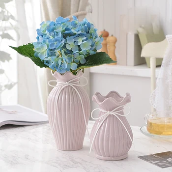 Evropski Keramične vaze dekoracijo obrti bela/modra Porcelana cvet vazo centerpieces za poroke Suho cvetje doma dekoracijo