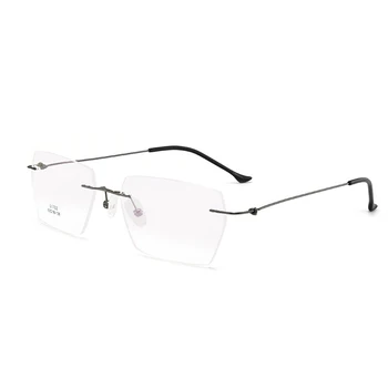 Zlitine Rimless Očal Okvir Moški Ženske Ultralahkih Optičnih Slik Recept Spektakel brez okvirjev Glasse Eye glasses