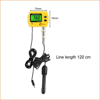 Online PH TEMP Meter Prenosni Digitalni LCD Vode za 0,01 pH Meter Tester Acidimeter Akvarij Kakovosti Monitor Z Ozadja