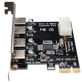Za Namizja 1 Nastavite Strokovno 4 Port PCI-E, Da USB 3.0 HUB PCI Express Širitev Sim Adapter 5 Gbps Hitrost Pohiks