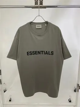 Hip-Hop 3 m Odsevni Essentials T-shirt Moški Ženske Poletje Oversize LOS ANGELES Omejeno MEGLA Vrh Essentials T-majice
