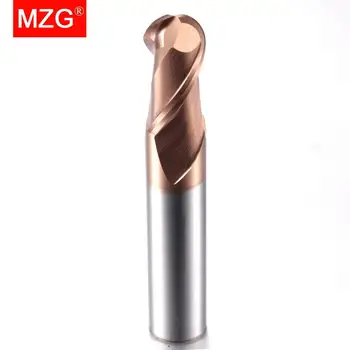 MZG 2 Flavta Rezanje HRC60 1 mm 2 mm 3 mm 4 mm 6 mm Rezkalni Obdelovalni Volfram Jekla Sprial Rezkanje Rezalnik Žogo Nos Koncu Mlin
