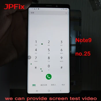 JPFix Super AMOLED Za Samsung Galaxy Note 9 N960 N960FD Napako LCD Zaslon Skupščine Računalnike Z Okvirjem