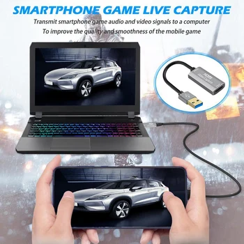 O, Zajem Video Kartic 2.0 HDMI USB Zajem Video Kartic Pogon-Brezplačno Snemanje Polje za Igre za Snemanje Živo
