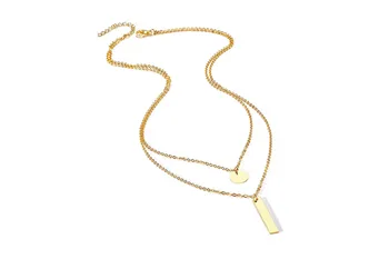 FXM P5 iz nerjavečega jekla ogrlica priljubljena eno jekla material človek srca in kvadratne in okrogle oblike ljubimec darilo