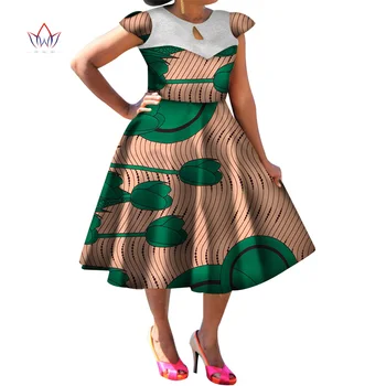 Nov Poletni Afriki Obleke za Ženske Bazin Kratek Rokav Afriška Oblačila Dashiki Sladko Tradicionalna Afriška Oblačila WY2997