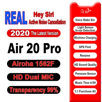 Air20 Pro ANC TWS Prostorski Zvok 1562F Brezžične Bluetooth slušalke za V uho slušalka senzor tlaka PK 1562H Air13 TWS i900000Max