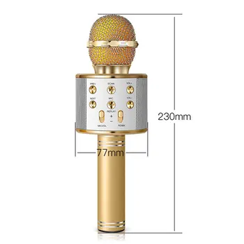 Mikrofon Profesionalni Bluetooth Brezžični Mikrofon Zvočnik Ročni Mikrofon Karaoke Mic Mikro Petje Microfone sem fio