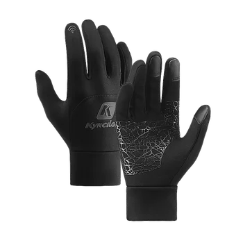 Pozimi plus kašmir kolesarjenje rokavice za moške in ženske, za zaščito pred mrazom in zaslon na dotik, toploto, debele rokavice