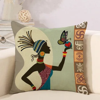 Tovarne neposredno novih Afriških žensk tiskanje nacionalni slog doma dekoracijo prevleke blazine pokrov spalnica postelja nazaj pillowcover