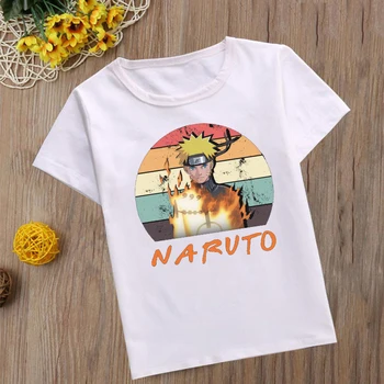 Poletje Otroci T Shirt Naruto Kratek Rokav KAKASHI Anime Majica Ulične Hip Hop Oblačila korejski Fantje Tshirts Malčka Dekleta Vrhovi