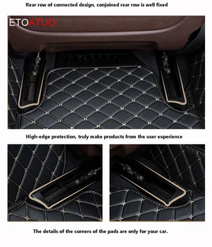 ETOATUO po Meri Avtomobila talna obloga za Audi vse modela A1 A3 A8 A7 V3 V5 V7 A4 A5 A6 S3 S5 S6 S7 S8 V8 TT SQ5 SR4-7 avtomobilov avto styling mat