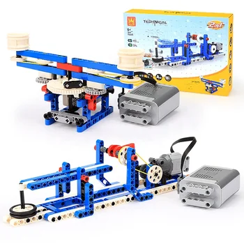 STEBLO Igrača Mehanska Orodja Tehnika Gradnik, Kopač&Track Robot 2 V 1 Strojev Model Bloki Izobraževalne Igrače za Otroke