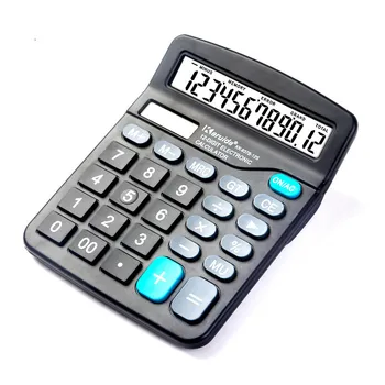 Nov velik zaslon sončne kalkulator 12 mestno aritmetično študent finančni urad pisarniški računalnik,