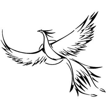 Moda Avto Nalepke Phoenix Ptica, Pvc Nalepke za Spomine, Ljubezen Avto Dekoracijo Nalepke, Dodatki, Črna/bela, 20 cm*16 cm