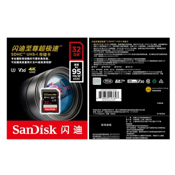 SanDisk Extreme PRO SD Kartica 32GB SDHC 95MB/S 64GB 128GB 256GB SDXC UHS-I U3 Class10 170MB/S Bliskovne Pomnilniške Kartice Pomnilniško Kartico SD