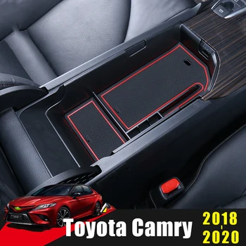 Avto Armrest Polje Shranjevanje, Nalaganje Tidying Posodo Organizator Imetnik Primeru Pladenj Za Toyota Camry 70 XV70 2018 2019 2020 Dodatki