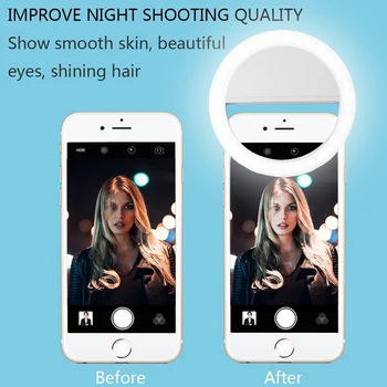 Selfie Fill Light Lepoto Dvojna Barvna Temperatura Za Ponovno Polnjenje Fill Light Obroč Stereo Zvokom V Video Kamero Mobilnega Telefona, Krepitev Svetlobe