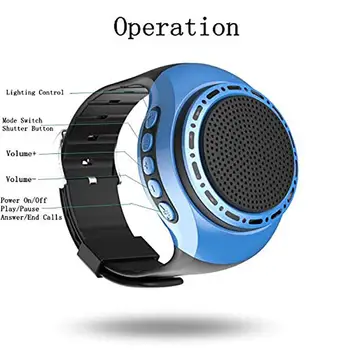 Šport ura Bluetooth Zvočnik MP3 Kartico Prenosni Mini Zvočnik Brezžični Bluetooth Stereo subwoofer Watch Zvočnik