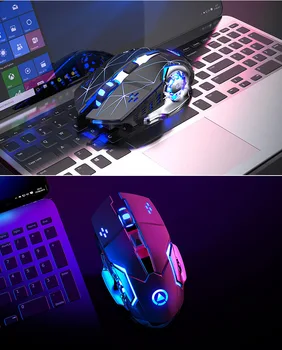 Tiho, nemo za ponovno polnjenje brezžične miške računalnik home office igralni gaming miška
