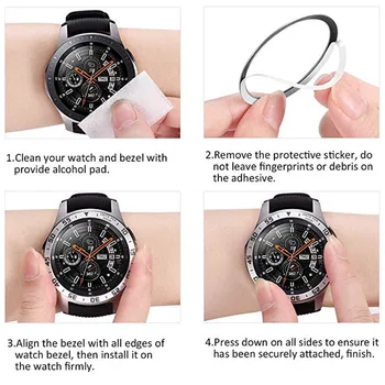 Pametno Gledati Pokrovček Za Samsung Galaxy Watch 46MM 42MM Ploščo Obroč Pametno Gledati Dodatki za Kritje primerne Tudi Za Galaxy Prestavi S3