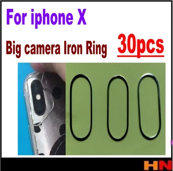 30pcs Za iPhone X IX Visoke Kakovosti Zadaj Kamero Nazaj železa Tesnilo Okvirja Pokrova Nadomestni Deli