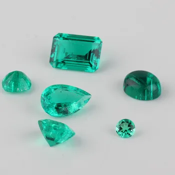 BK Smaragdno Svoboden dragih kamnov, 6*8 mm Naravno Zeleno Barvo Smaragdi Lab Zrasla ŽIVO Za DIY, zaradi Česar Obroč Ogrlica, Zapestnica Nakit