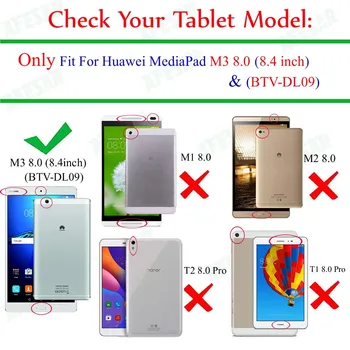 Vroče Ultra Slim case za Huawei MediaPad M3 8.4 Stojalo Smart ovitek za Huawei MediaPad M3 8.4 BTV-DL09 Android Tablični primeru