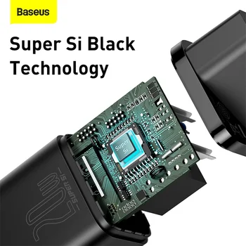 Baseus 20W PD Super Si USB C Polnilnik Za iPhone 12 Pro Max Podporo QC3.0 Hitro Polnjenje Prenosni Telefon Polnilnik Za iP 11 Pro Max