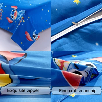 Posteljnina Disney Nastavite Modra Lilo & Stitch Vzorec Bedclothes Stanja Prevleke Risanka Fantje Twin Kraljica Rjuhe Kritje Set
