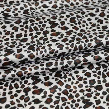100cm*148cm Vijolično Divje Leopard Tiskanja Afriške Tkanine Saten Charmeuse Tecido Oblačila