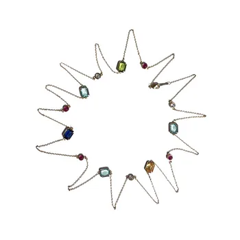 Sije CIBO prodajajo kot vroče pecivo lepe majhne kamne dolgo ogrlico tiho verige ogrlica 105 cm okoli dveh krogov clavicle
