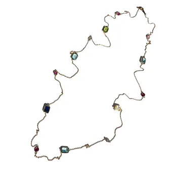 Sije CIBO prodajajo kot vroče pecivo lepe majhne kamne dolgo ogrlico tiho verige ogrlica 105 cm okoli dveh krogov clavicle