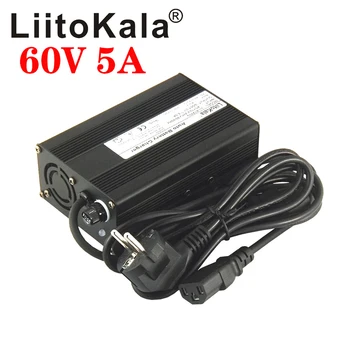 LiitoKala 60V 5A 360W 110V / 220V 50-60Hz 67.2 V 5A Polnilnik Li-ion Polnilnik za 16S 60V litij-ionska baterija Hitro polnilnik
