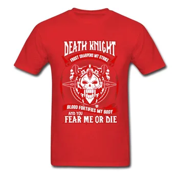 Strah Ali Umreti T-shirt Moški Death Knight T Shirt Frost Sharpens Moje Stavke Wow Moški Darilo za Rojstni dan Tshirt Punk Lobanje Band Vrhovi Groza