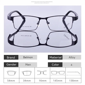 Bellcaca Optični Spektakel Okvir Moških Očala Računalnik Recept Dioptrije Očal Okvir Za Moške Jasno, Leče za Očala BC775